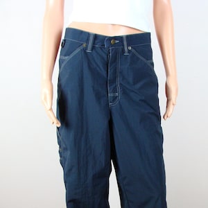 2000s Vintage Nylon Pants Drawstring Adjustable Y2K Wide Leg