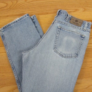 Vintage Jeans 90s Wrangler Worn in Distressed Fraying Faded Light Wash ...