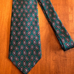 Vintage Christian Dior Silk Tie 80s Designer Necktie Paisley Made in U.S.A. Luxury Gift for Him Classic Chic