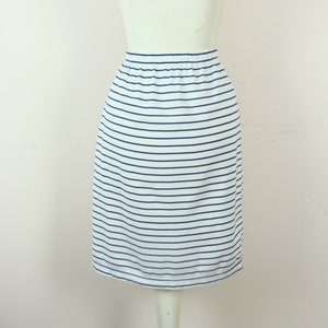 Vintage Striped Skirt 80s High Waisted Knit Pencil Skirt 1980s Nautical ...