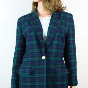 Vintage Plaid Skirt Suit Set 90s Blazer and Mini Skirt