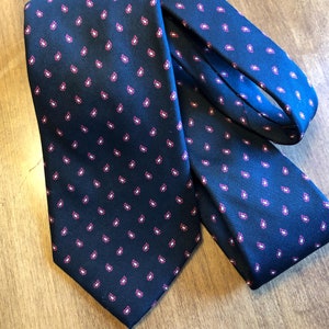 Vintage Liberty of London Silk Tie 80s Small Paisley Print Designer Necktie Made in U.S.A. Gift for Him Classic Chic