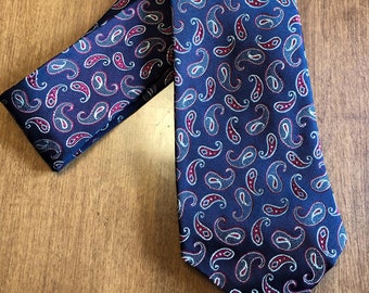Vintage Polo by Ralph Lauren Silk Tie Paisley Necktie Made by Hand in USA Classic Designer Luxury