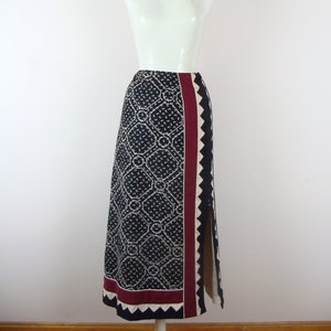 Vintage Quilted Skirt 70s Anne Klein Patchwork Zip Side Maxi - Etsy