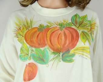 Vintage Thermal Shirt 80s Floral Print Waffle Knit Long