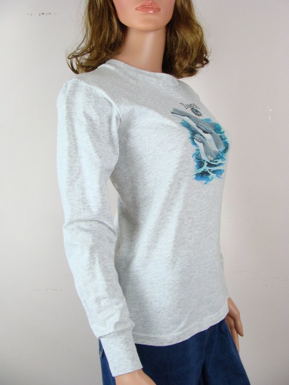 Vintage Tampa Long Sleeve T Shirt 90s Dolphin Tee… - image 7