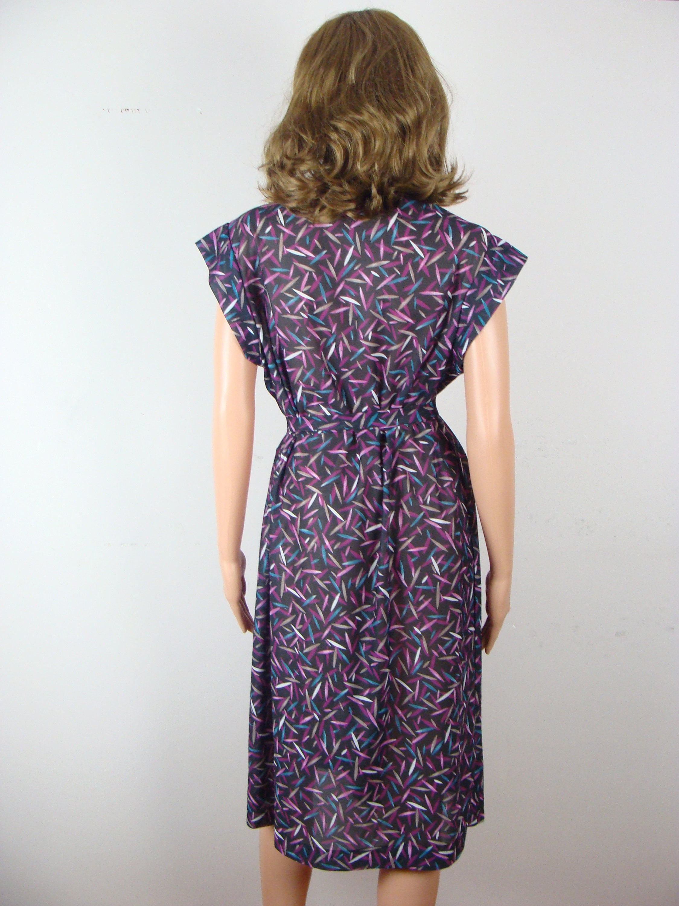 Vintage Dress 70s Sheer Dress Flowy Matching Tie Belt 1970s - Etsy