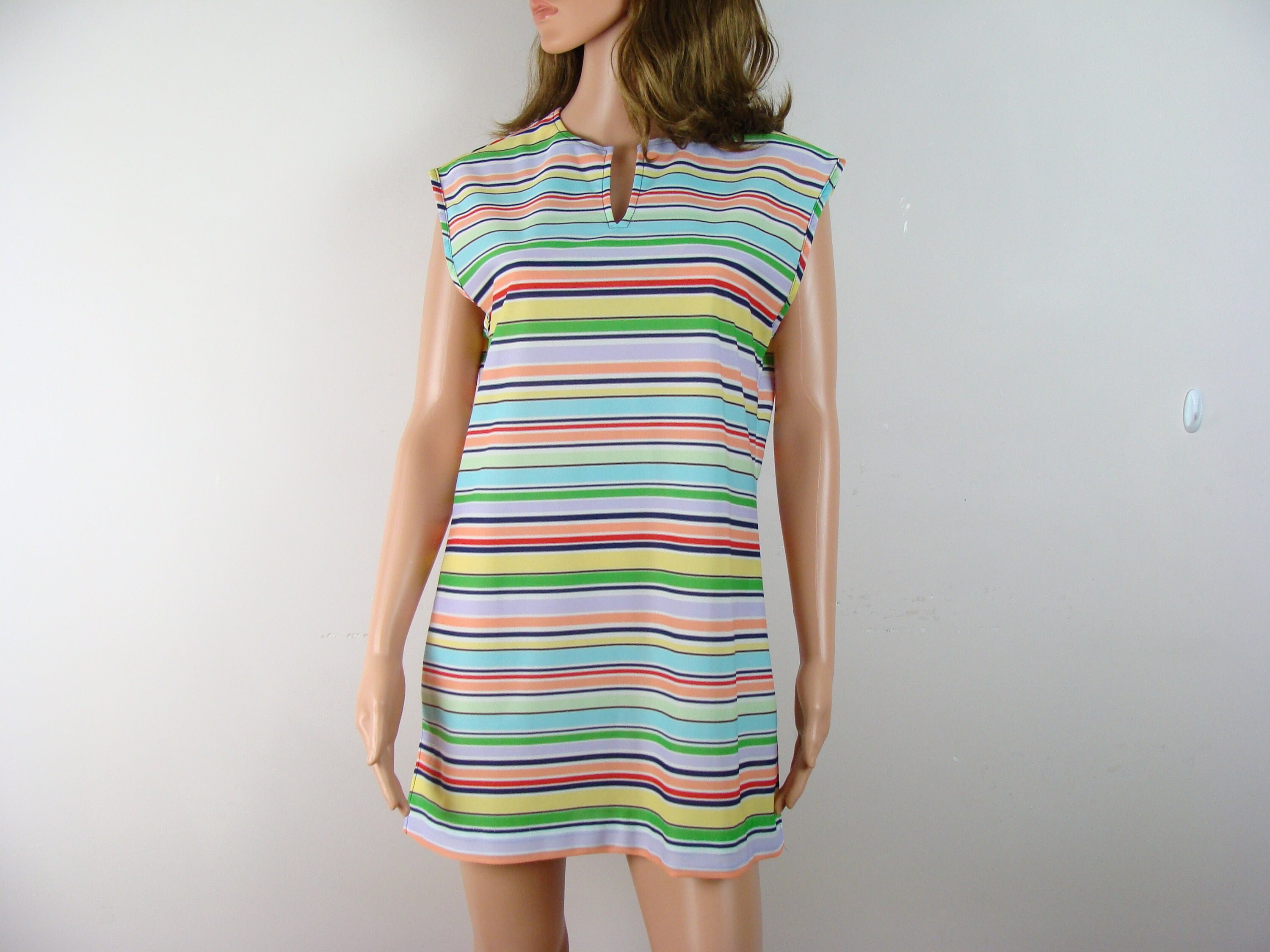 regular fit vs slim fit dress shirt Blue & White Stripe Button Front Midi Dress - All Dresses main image 0