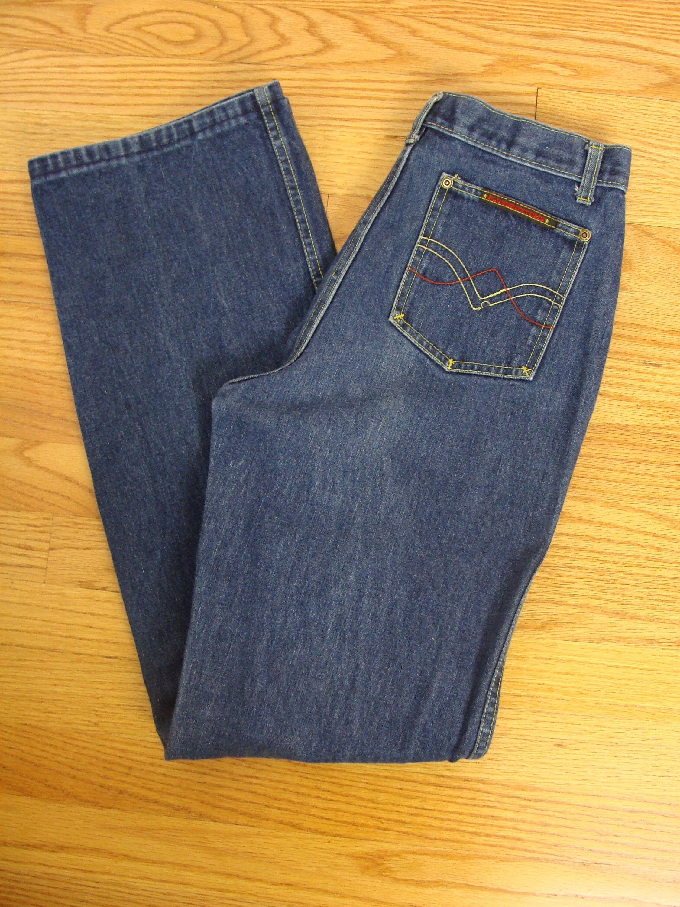 Vintage Plushbottom Jeans 70s High Waisted Slight Flare Dark Etsy