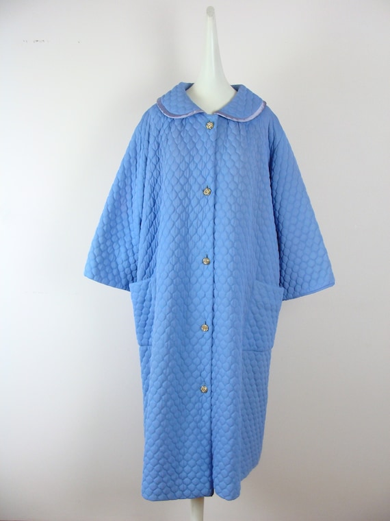 Vintage Quilted House Coat 50s Robe Saybury 60s Sw