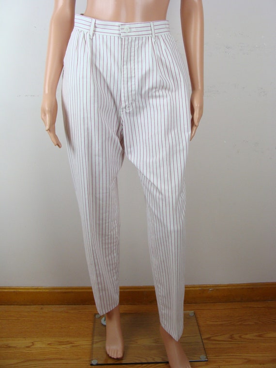 Vintage Lee Striped Pants 80s Pink 