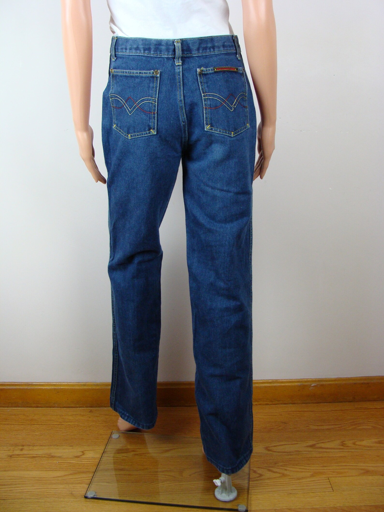 Vintage Plushbottom Jeans 70s High Waisted Slight Flare Dark Etsy