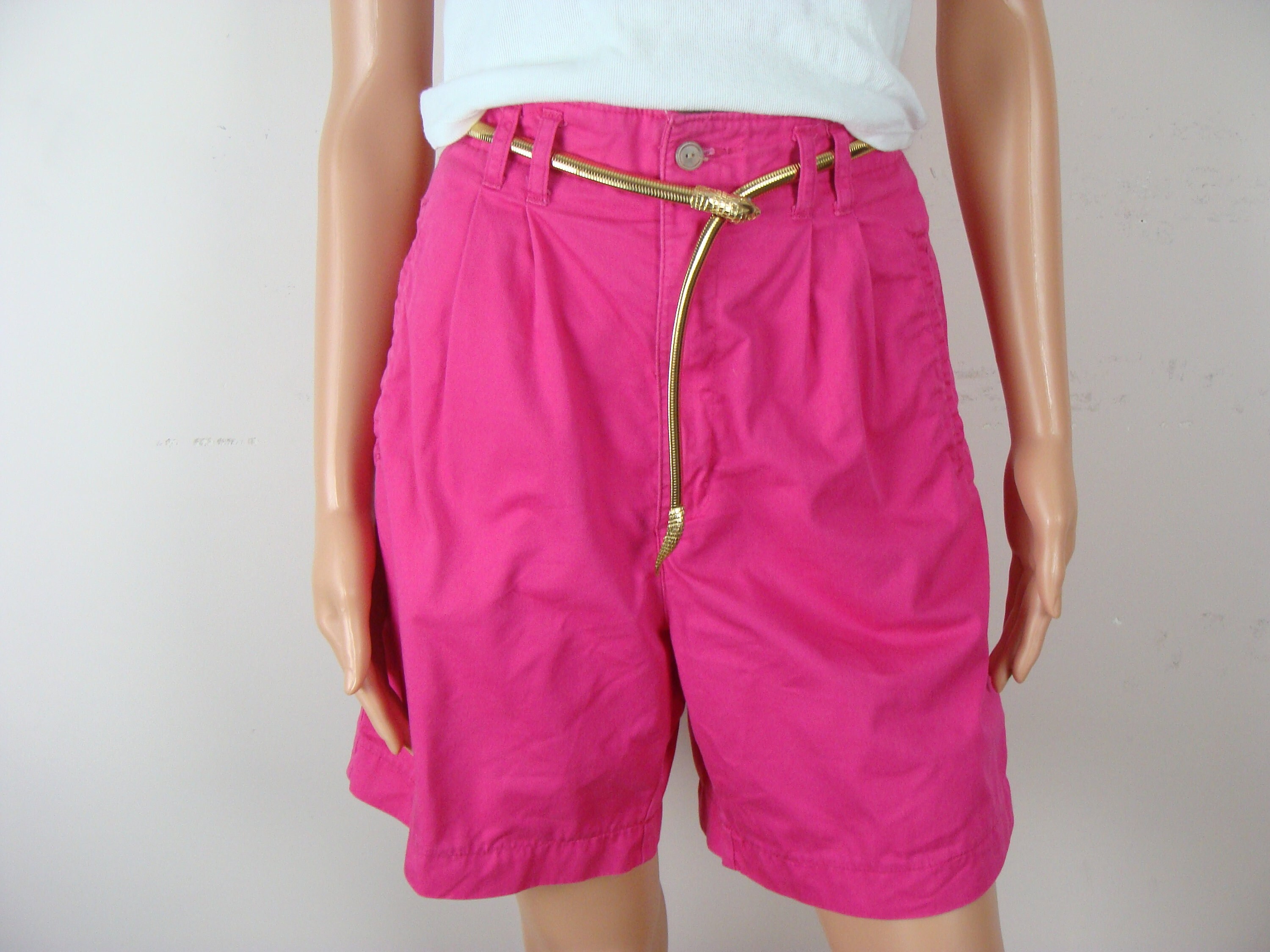 Vintage Dockers Levi's Shorts 90s Hot Pink High Waisted