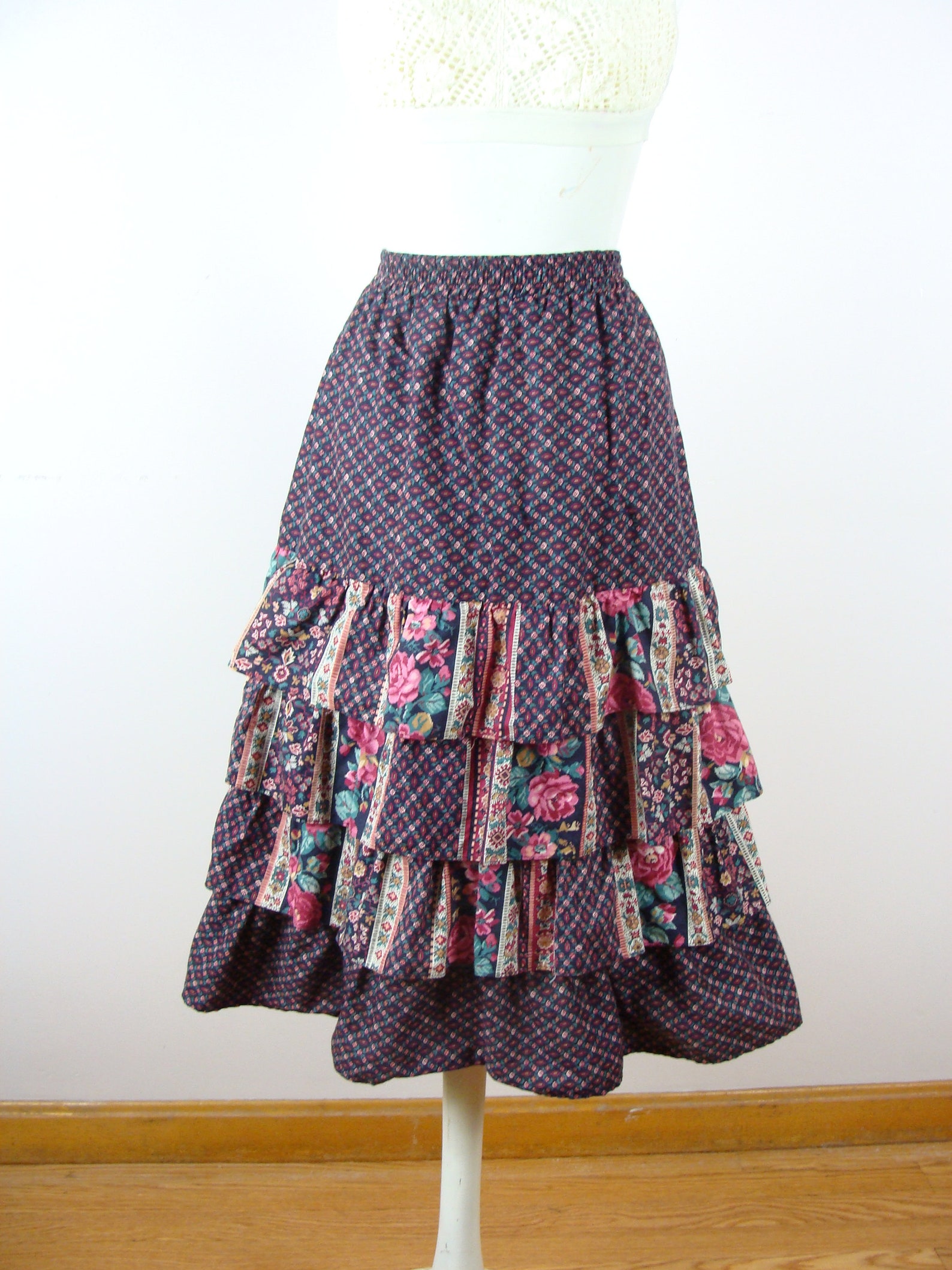 80s tiered skirt