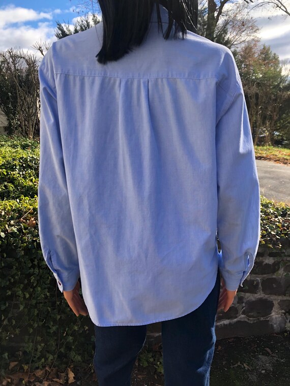 Vintage Patchwork Button Down Shirt 70s Plaid Cha… - image 6