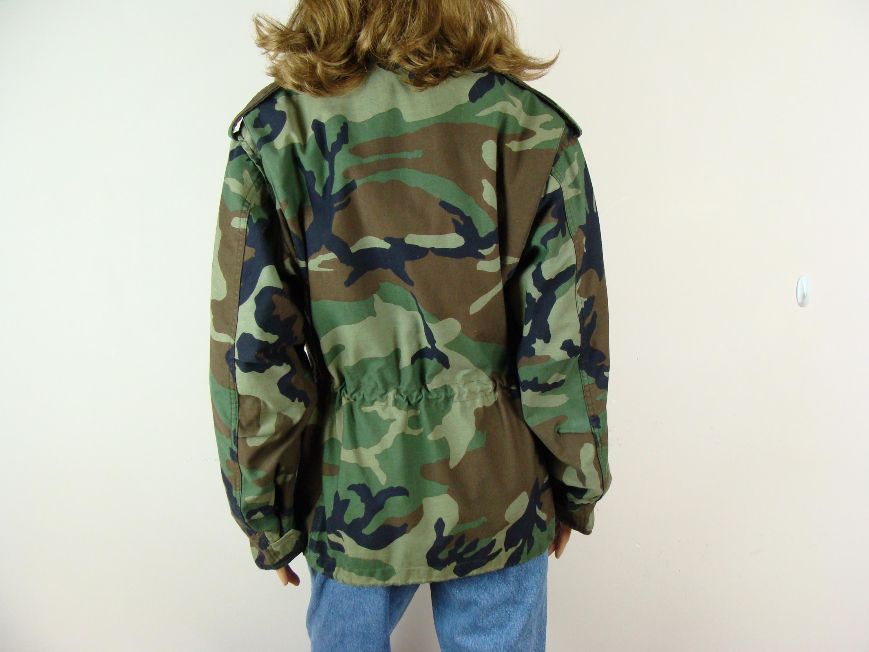 ジャケット・アウター 80s MILITARY  CAMO PARKA BLACK-DYE 1980's Vintage US Army Camo Parka Cold Weather Jacket