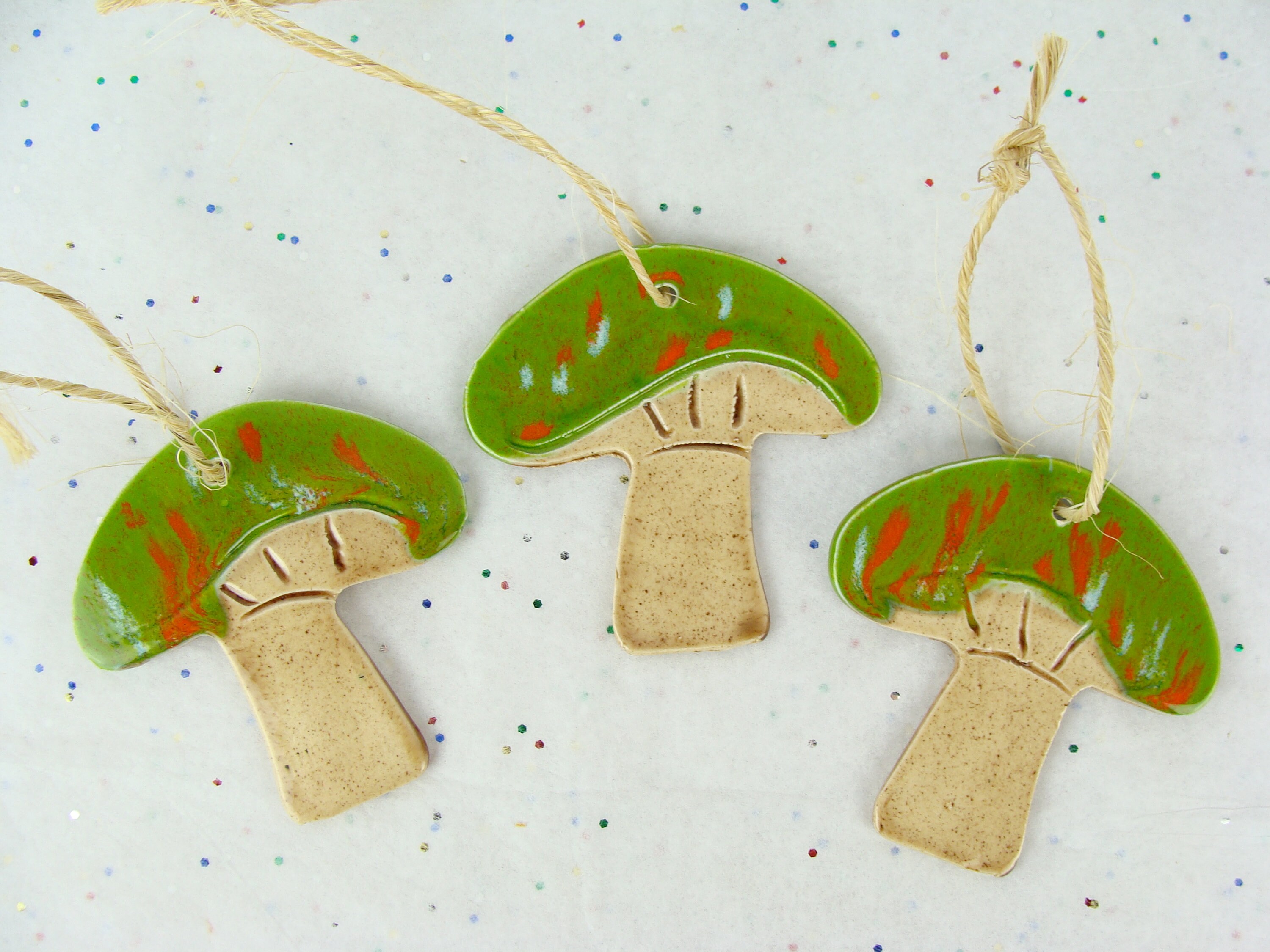 Vintage Mushroom Ornaments 70s Handmade Christmas Ornaments Etsy