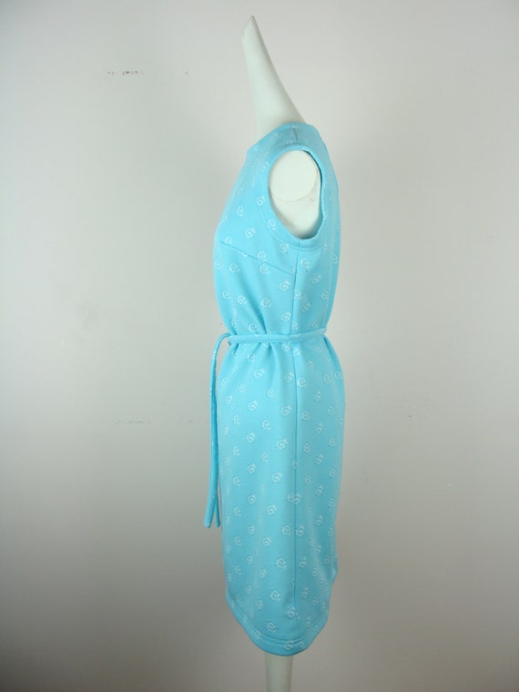 Vintage Mod Dress 60s Kay Windsor Swirl Sea Green… - image 6