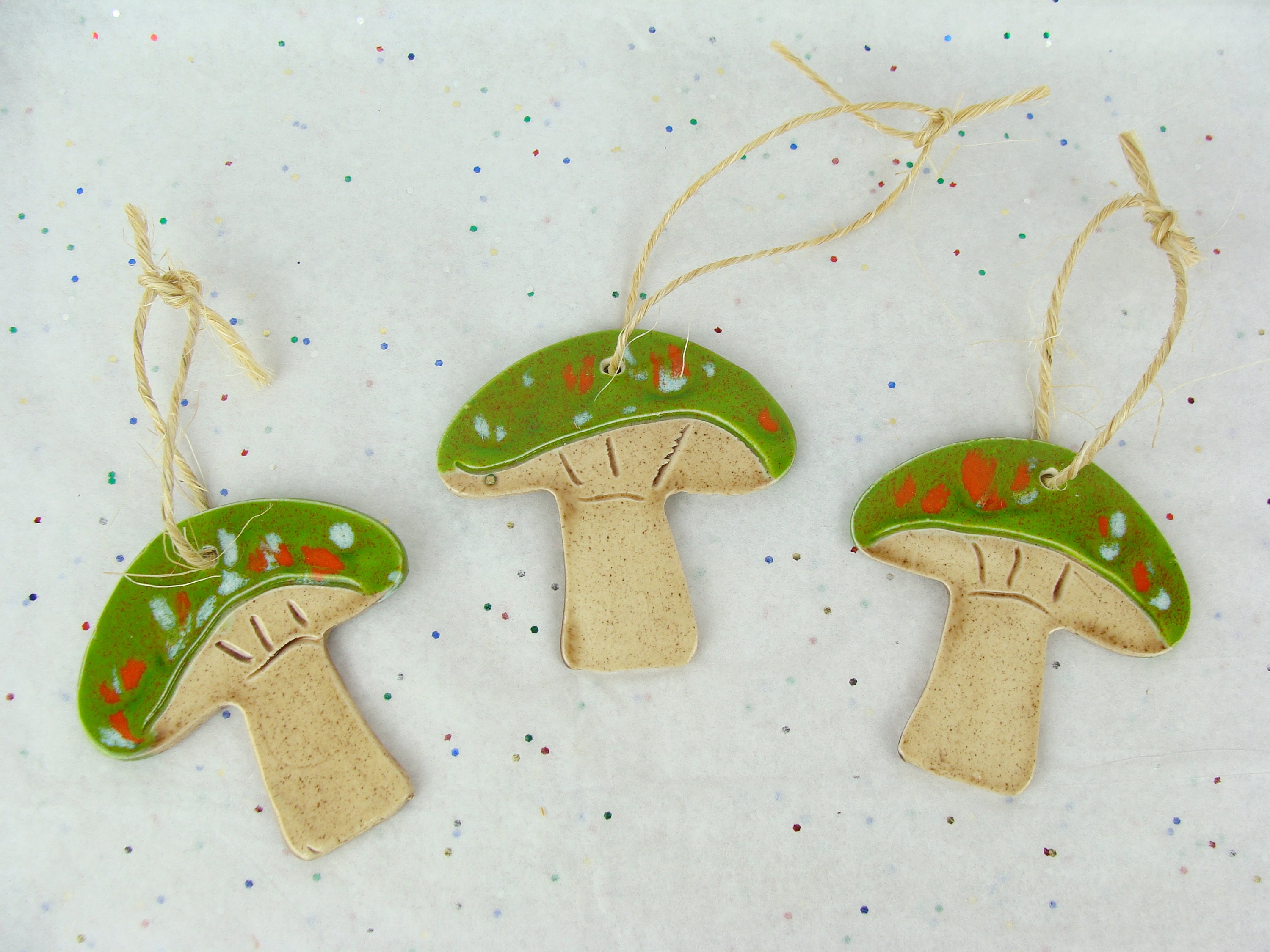 Vintage Mushroom Ornaments 70s Handmade Christmas Ornaments Etsy