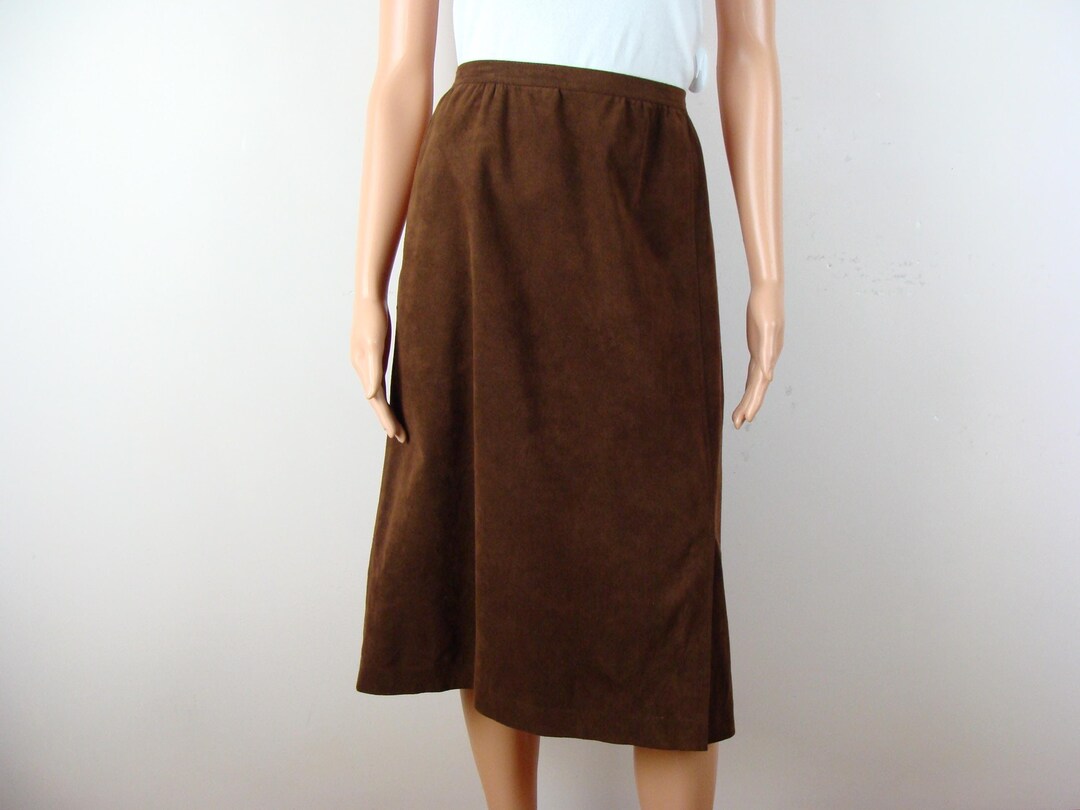 Vintage 70s suede colorblock mini skirt - s