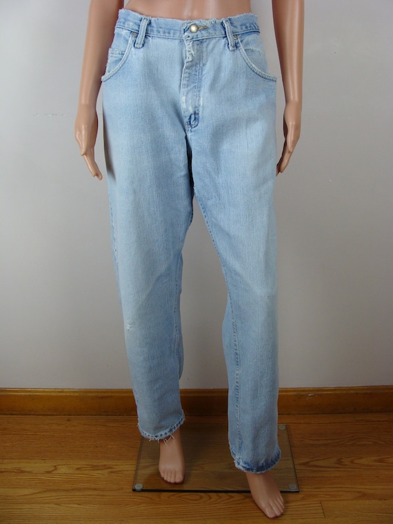 Vintage Distressed Jeans 90s Wrangler Relaxed Fit… - image 1