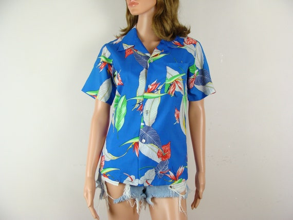 Vintage Kai Nani Hawaiian Shirt 70s Tropical Flor… - image 1