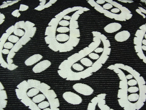 Vintage Blazer 70s Black and White Abstract Paisl… - image 8