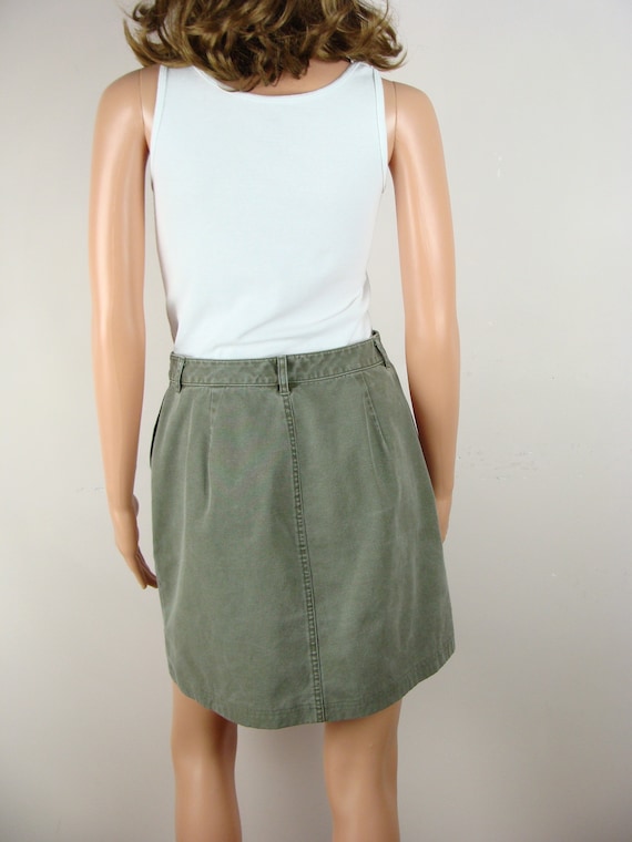 Vintage Surplus Skirt 90s Utility Style Cotton Bu… - image 9