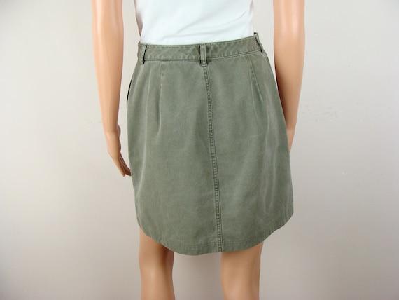 Vintage Surplus Skirt 90s Utility Style Cotton Bu… - image 8