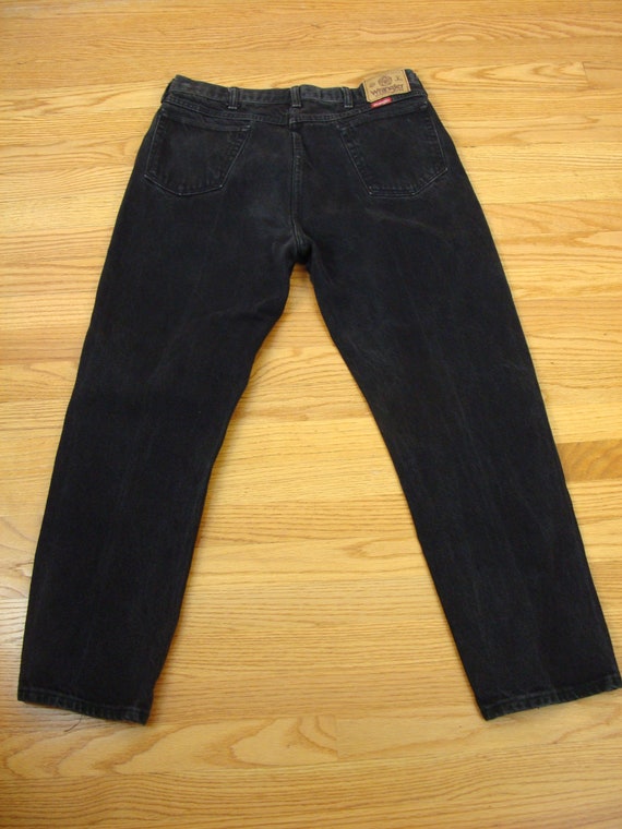 Vintage Jeans 90s Wrangler Faded Black 1990s High… - image 5