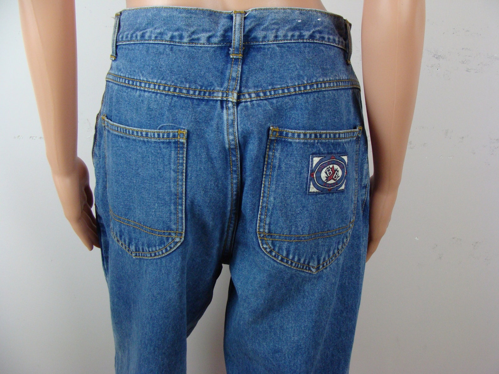 Vintage Bugle Boy Jeans 80s High Waisted Tapered Leg Baggy Etsy