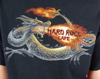 Vintage Hard Rock Cafe Orlando T Shirt 90s Fire Breathing Dragon
