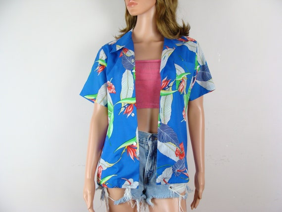 Vintage Kai Nani Hawaiian Shirt 70s Tropical Flor… - image 2