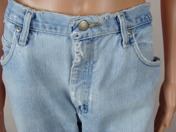 Vintage Distressed Jeans 90s Wrangler Relaxed Fit… - image 2