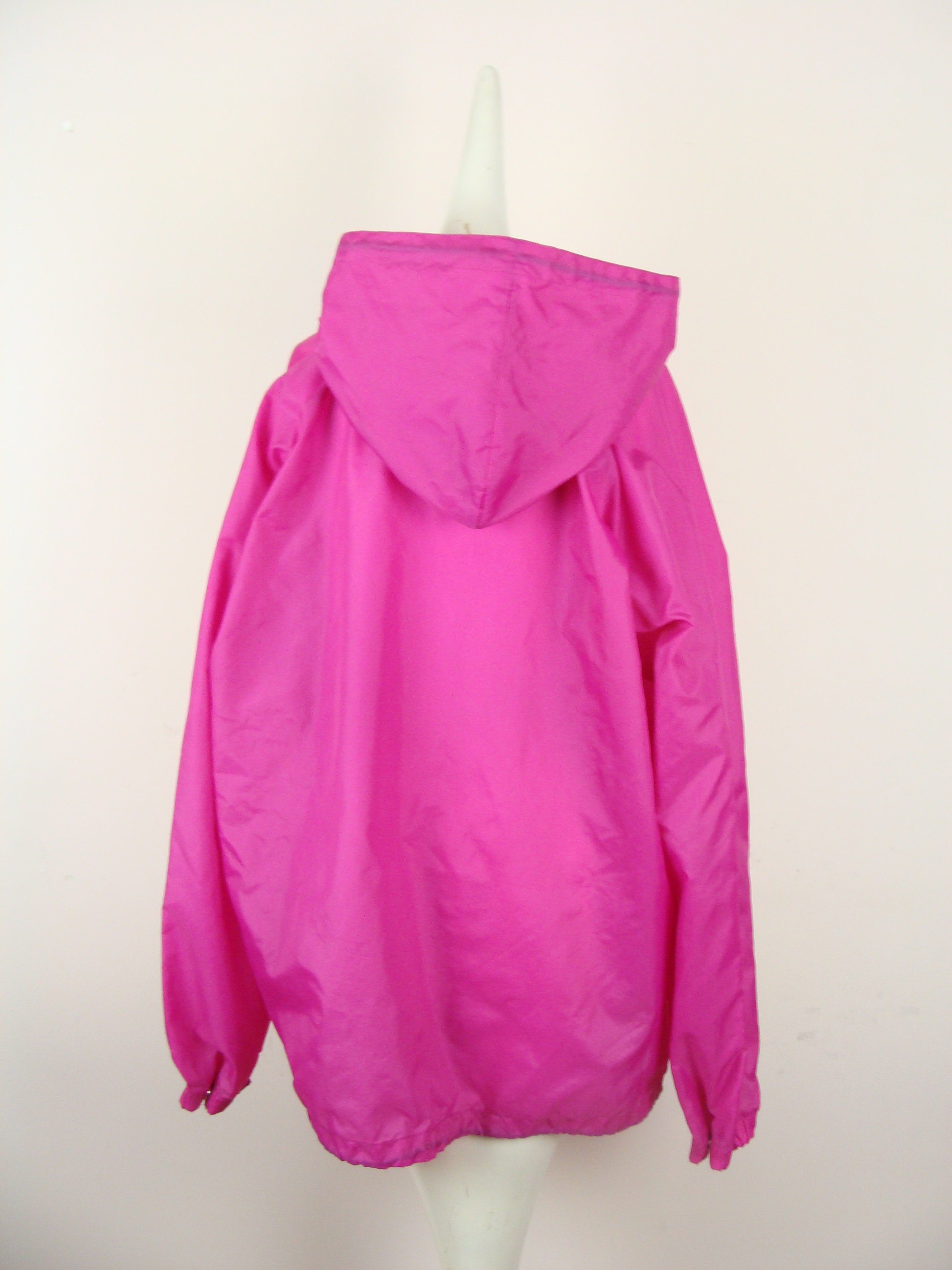 Vintage Hot Pink Jacket 90s Nylon Windbreaker Jacket Sporty | Etsy