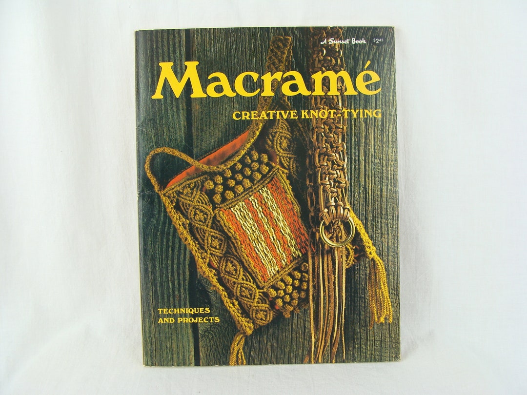 Livre Vintage 1975 Macramé - Craft Course H236, Noeuds Carrés Et Bijoux, Occasion