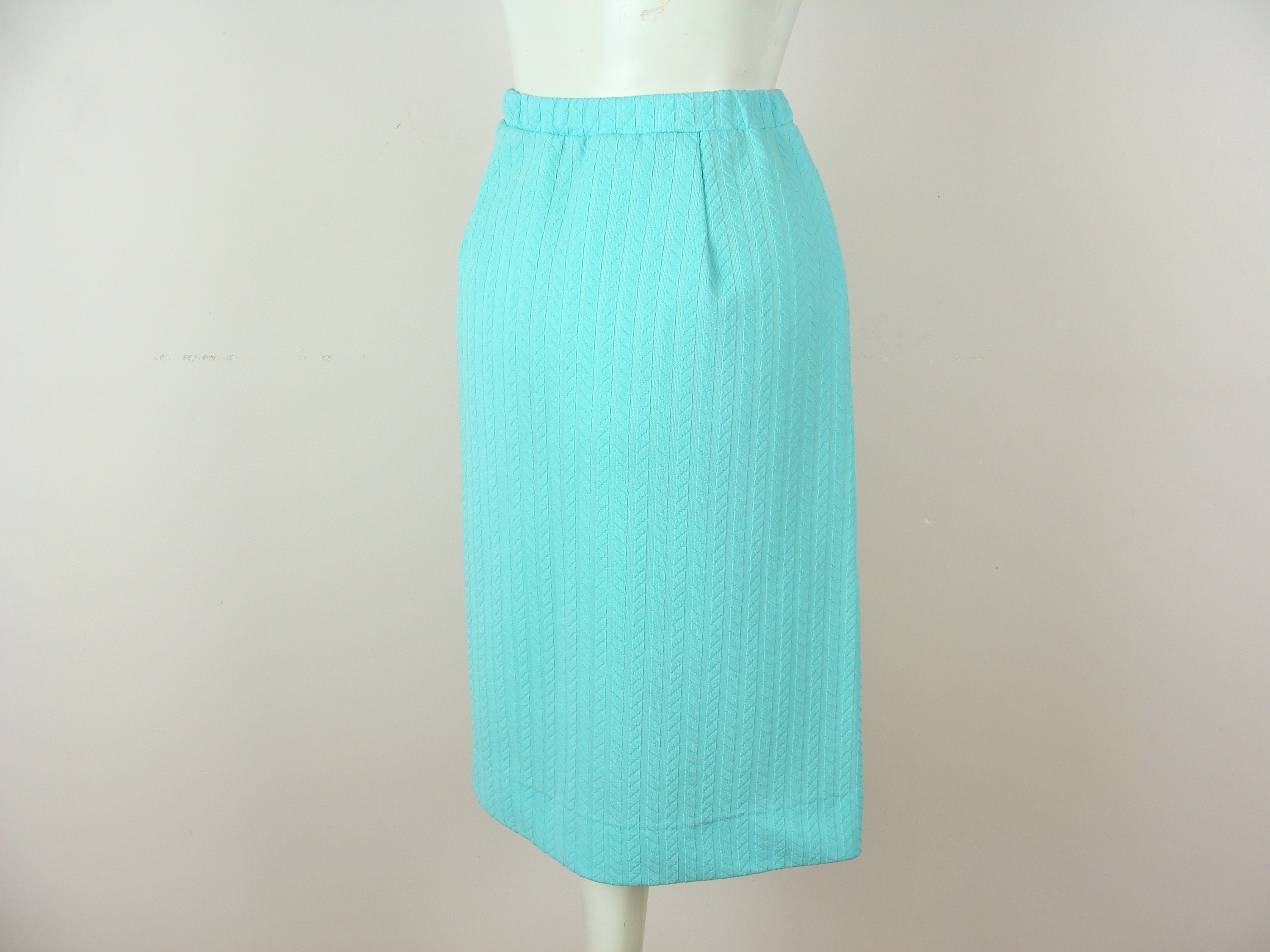 Vintage Skirt 70s Textured Straight Pencil Knee Length - Etsy
