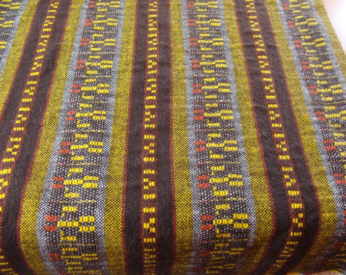 Vintage Woven Table Runner 70s Earth Tone Bohemian Home Decor Fall
