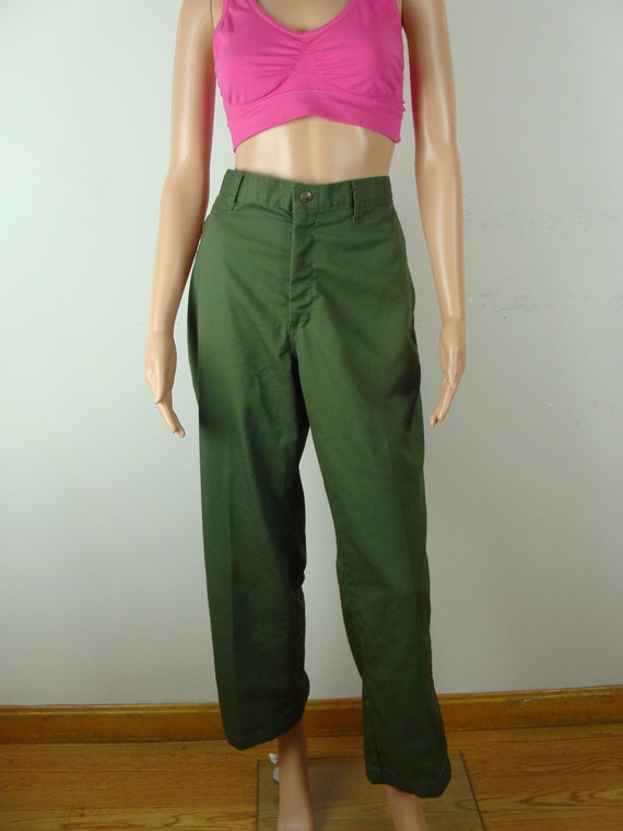 Vintage Boy Scout Pants, 70s High Waisted Trousers, 1… Gem