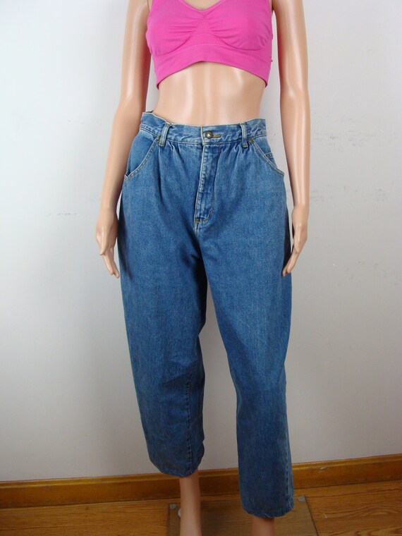 Vintage Bugle Boy Jeans 80s High Waisted Tapered Leg Baggy Etsy