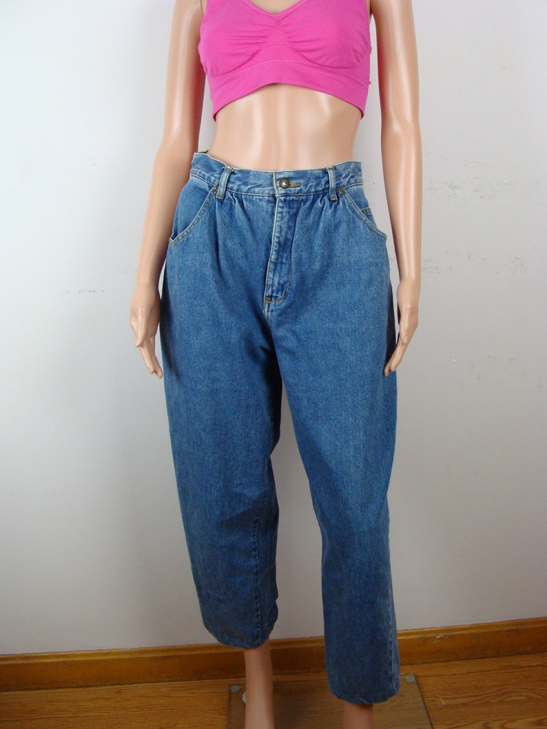Vintage Bugle Boy Jeans 80s High Waisted Tapered Leg Baggy Etsy
