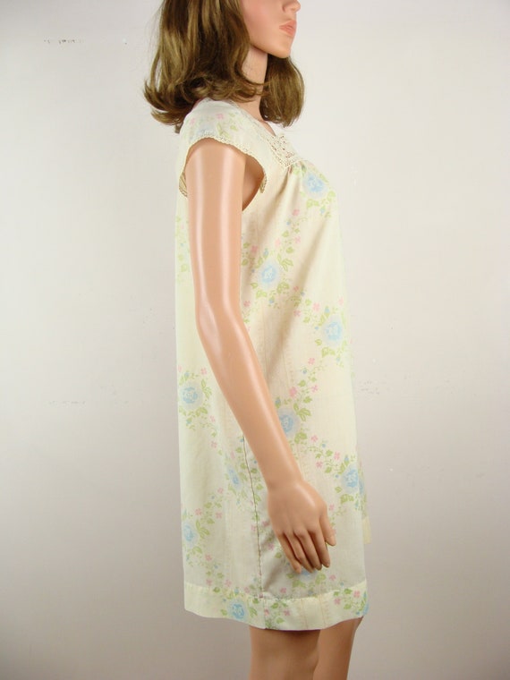Vintage Nightgown 70s Barbizon Floral Print Knee … - image 8