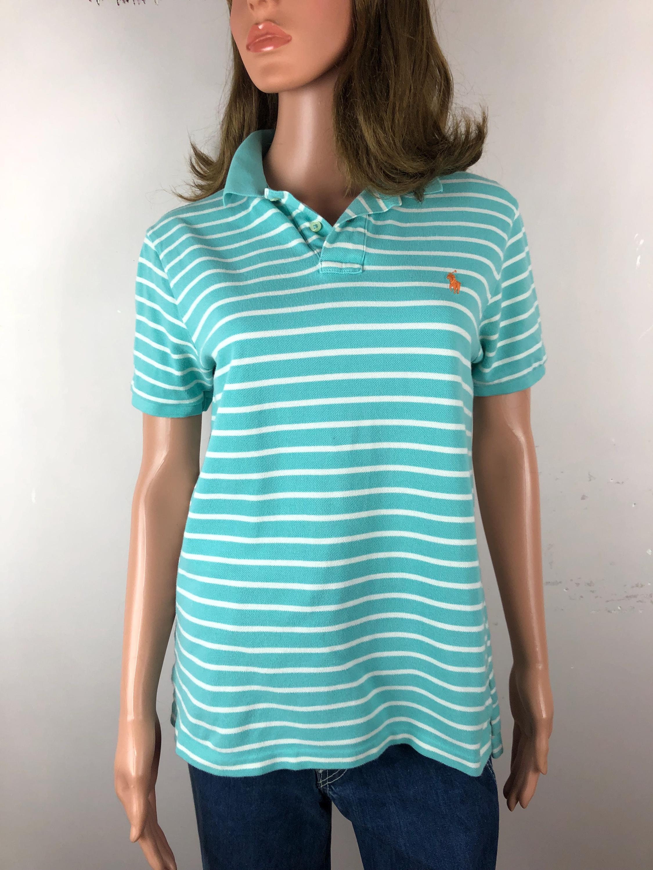 Vintage Polo Ralph Lauren Shirt 90s Custom Fit Size Medium Blue