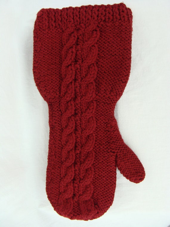 Vintage Knit Mittens 70s Gauntlet Glove Mittens C… - image 4