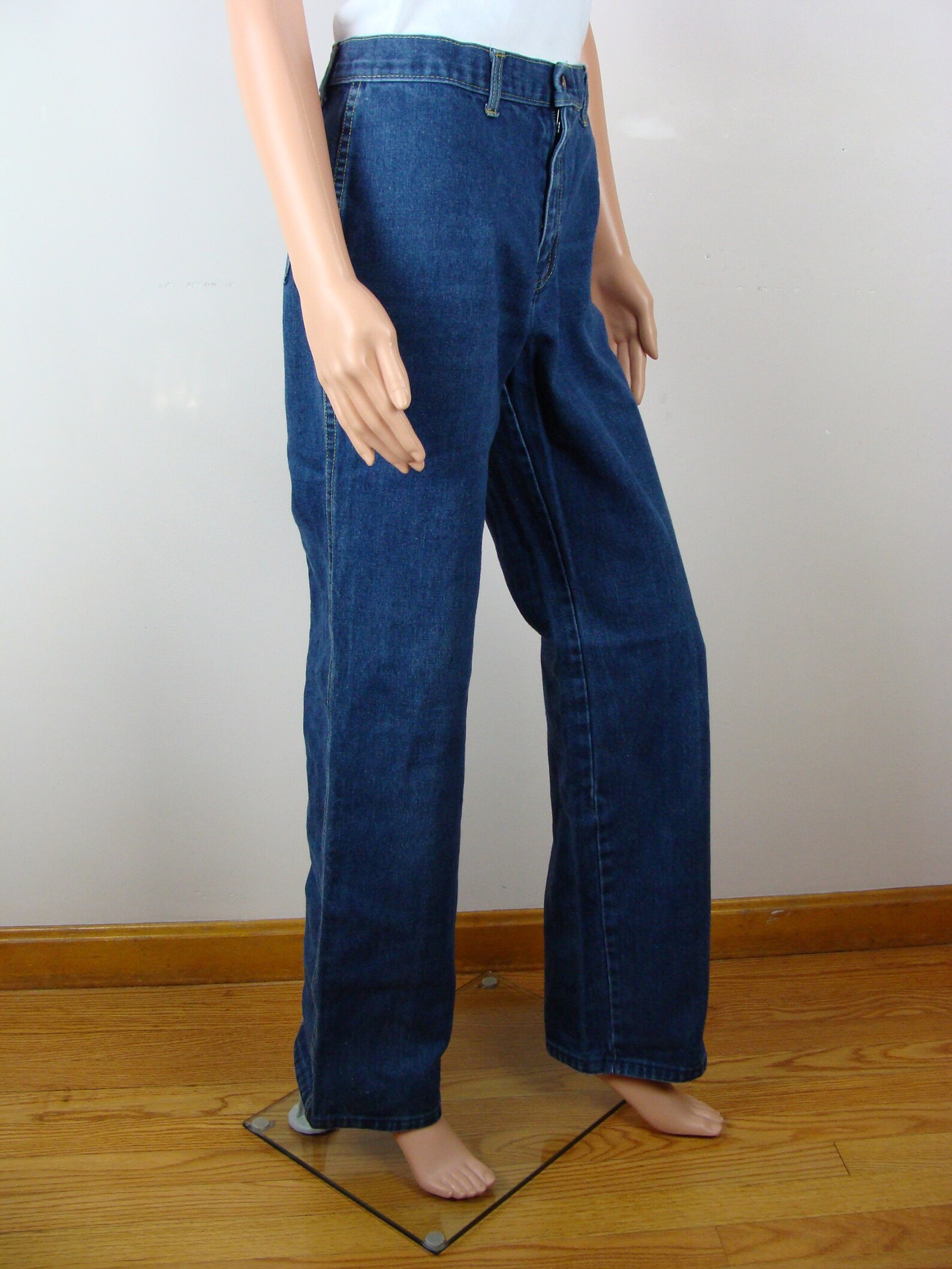 Vintage Plushbottom Jeans 70s High Waisted Slight Flare Dark Etsy