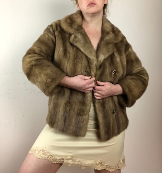 Vintage Mink Coat 50s Short Real Fur Jacket Luxurious Soft - Etsy ...