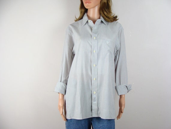 Vintage Dior Button Down Shirt 70s Christian Dior Chemises Oxford Shirt Long Sleeve Durable Press Cotton Polyester Chic Classic Menswear Etsy