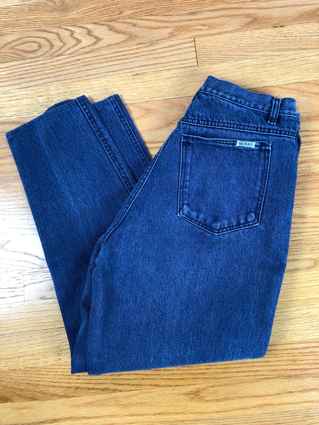 Vintage Bill Blass Jeans 80s High Waisted Tapered Leg Faded - Etsy