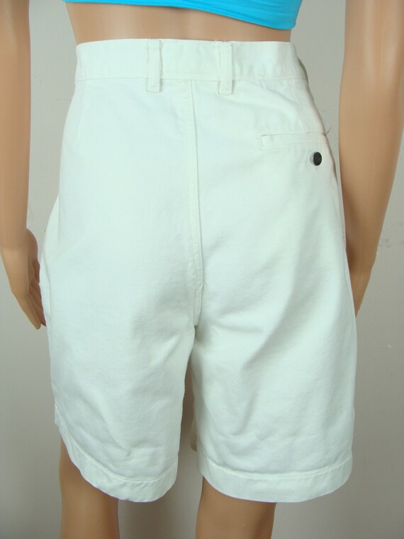 Vintage White Jean Shorts 80s Calvin Klein High Waist… Gem