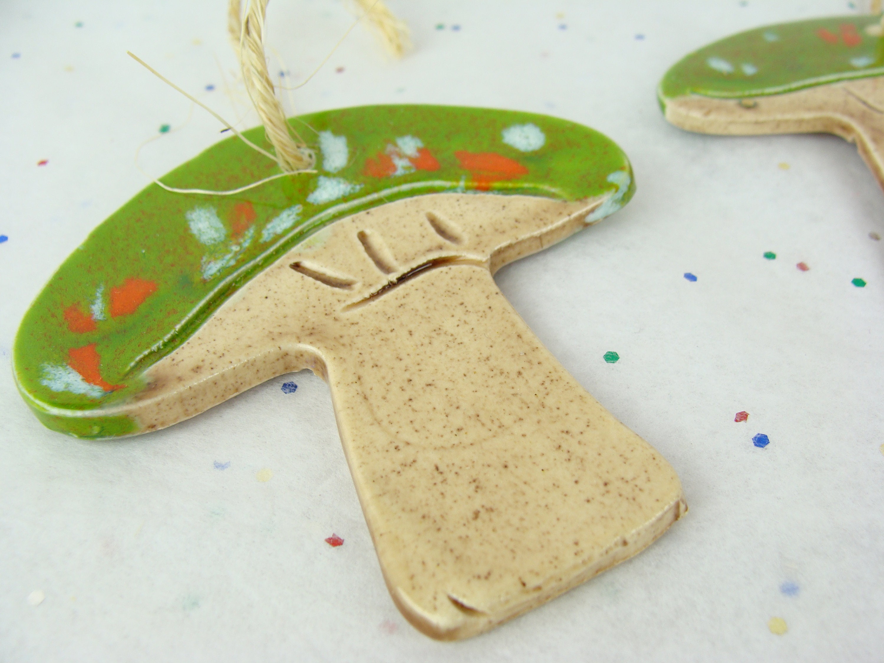 Vintage Mushroom Ornaments 70s Handmade Christmas Ornaments Etsy